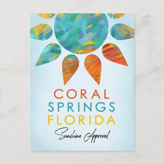 Coral Vår Florida Sunshine Travel Vykort (Framsida)