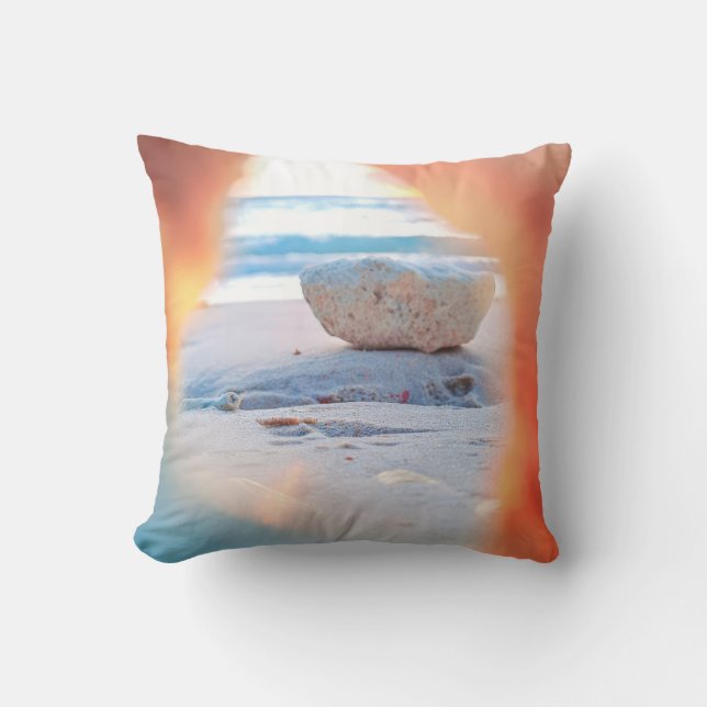 Coral View Beach Vibes Dekorativ kudde (Framsida)