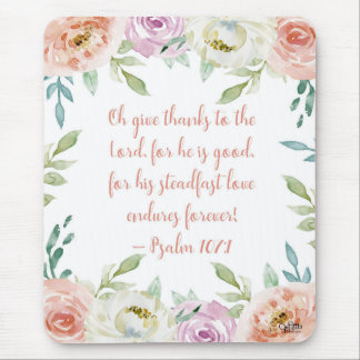Coral Watercolor Blommigt Psalms Bible Verse Girly Musmatta