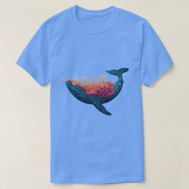 Coral Whale T Shirt (Design framsida)