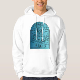 Coral Whisper – Undervattensporträtt i en linje Hoodie