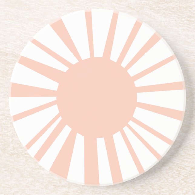 Coral White Sol Mönster Sandstone Underlägg (Framsidan)