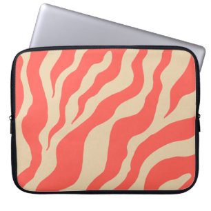 Coral Zebra tryck Laptop sleeve