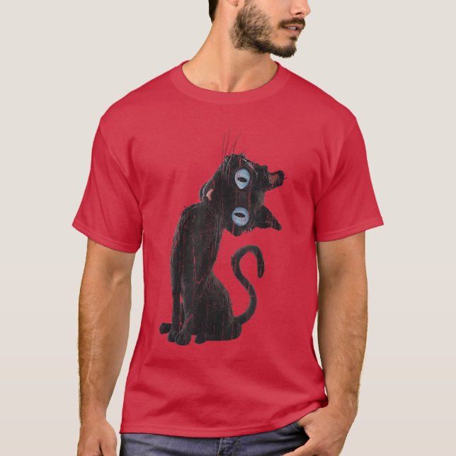 Coraline Cat Creepy Cat Cute Cat Meme T Shirt (Framsida)