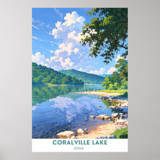 Coralville Sjö, Iowa Poster
