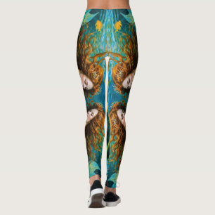 "Coralyn" - Vackerlig Sjöjungfru Leggings