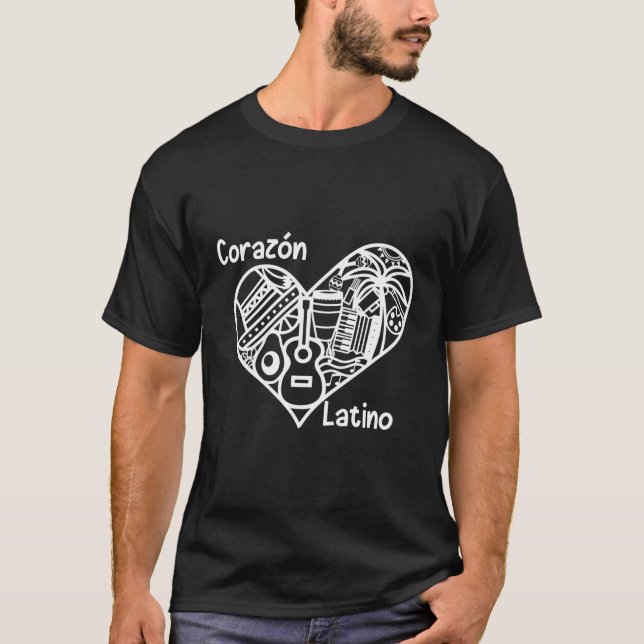 Corazã ³ N Latino T Shirt (Framsida)