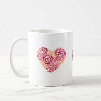 Corazon de flores en acuarela kaffemugg