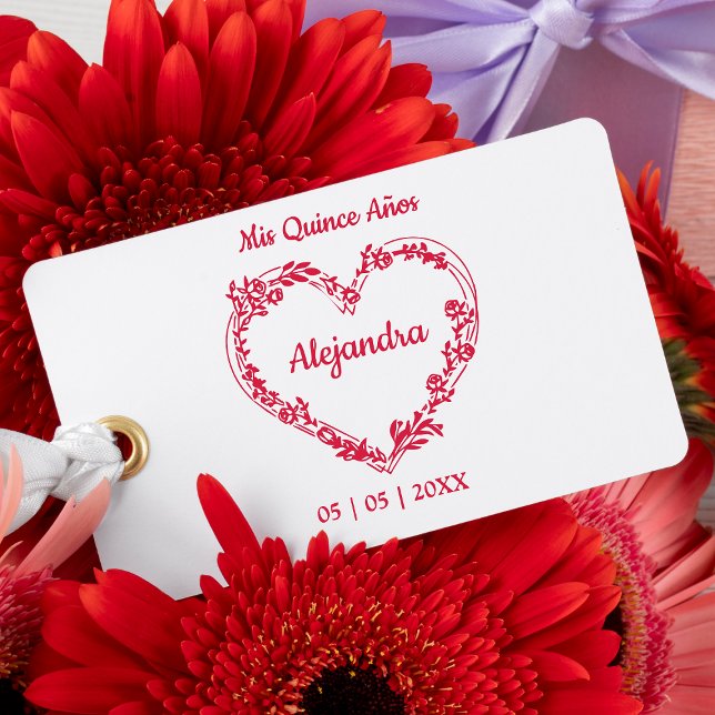 Corazón de Ramitas & Flores Silvestres para Quince Stämpel (Skapare uppladdad)
