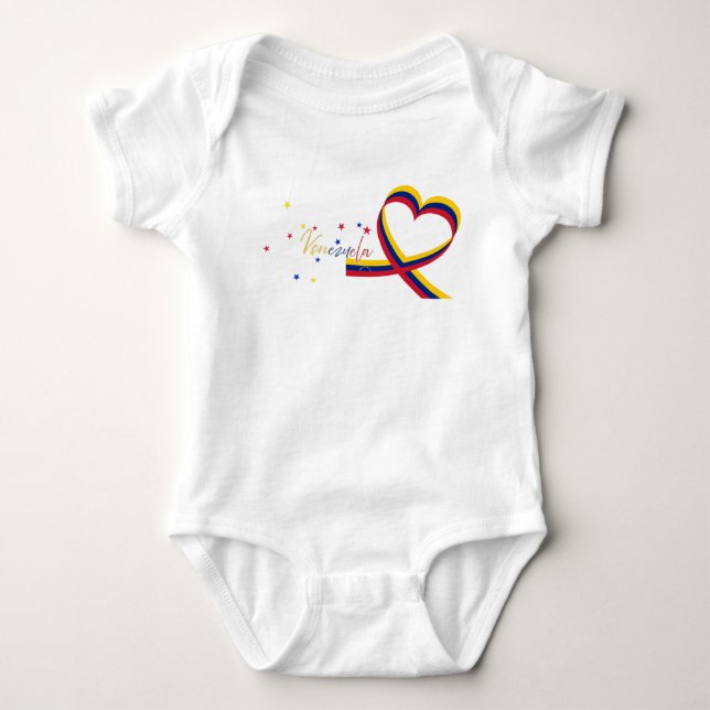 Corazón de Venezuela con Estrellas – Diseño Tierno T Shirt (Framsida)
