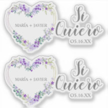 Corazón Flores Sí Quiero Español para Boda