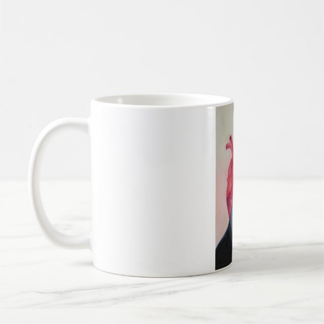 Corazón Kawaii Rojo Kaffemugg (Vänster)