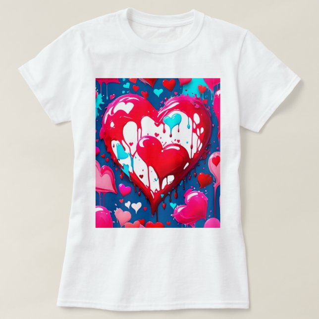Corazones derretidos t shirt (Design framsida)