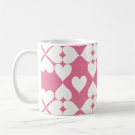 corazones rosas kaffemugg