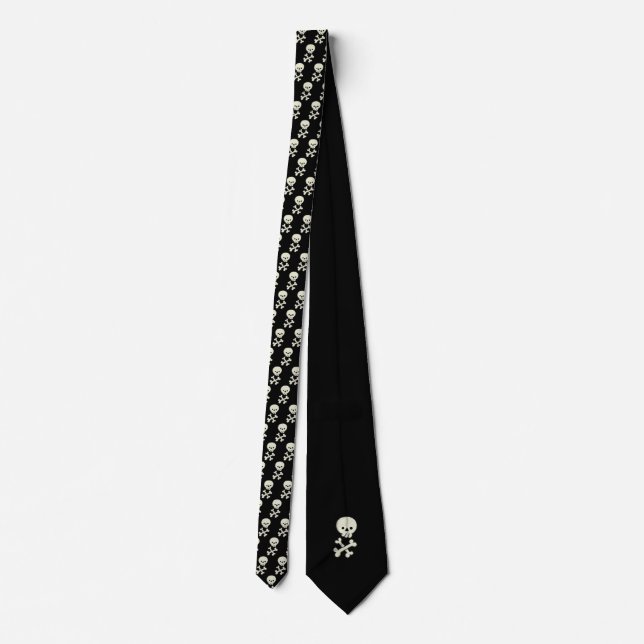 Corbata Calavera Negra Slips (Baksida)