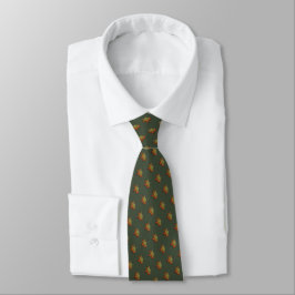 Corbata con acuarela de hoja otoñal slips