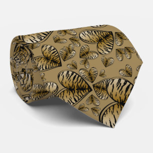 Corbata con corazones de tigre slips