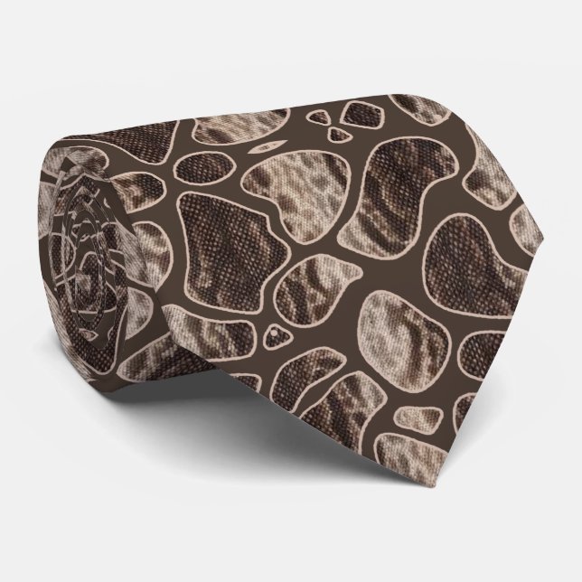 Corbata con manchas de serpiente marrón slips (Rullad)