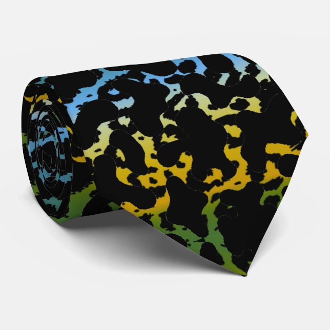 Corbata de leopardo en multifärgad slips (Rullad)