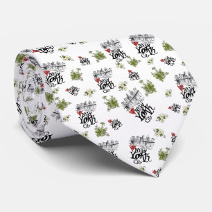 Corbata de nueva York con flores Slips