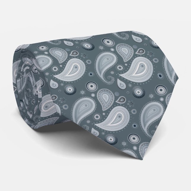 Corbata elegante azul a gris slips (Rullad)