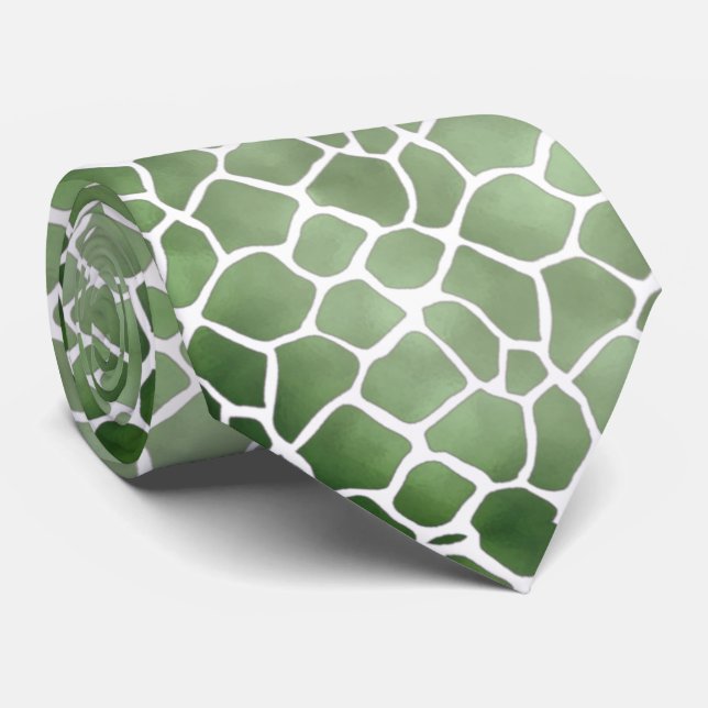 Corbata verde con blanco slips (Rullad)