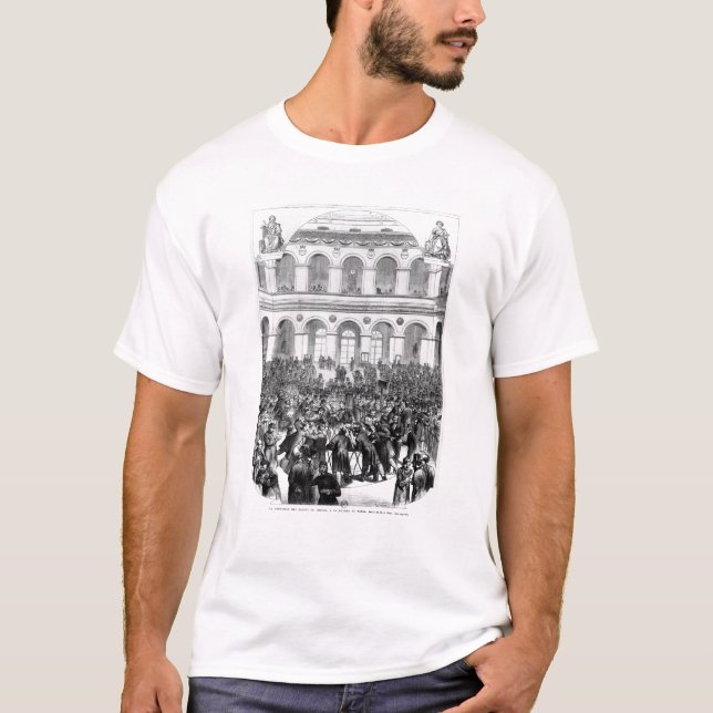 "Corbeillen" på den Paris börsen, 1873 Tee Shirt (Framsida)