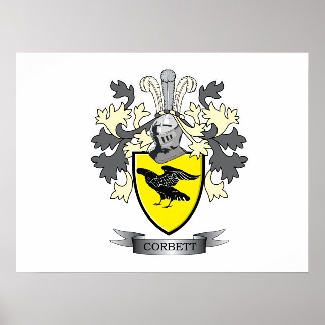 Corbett Family Crest Jackar om Arm Poster (Framsidan)