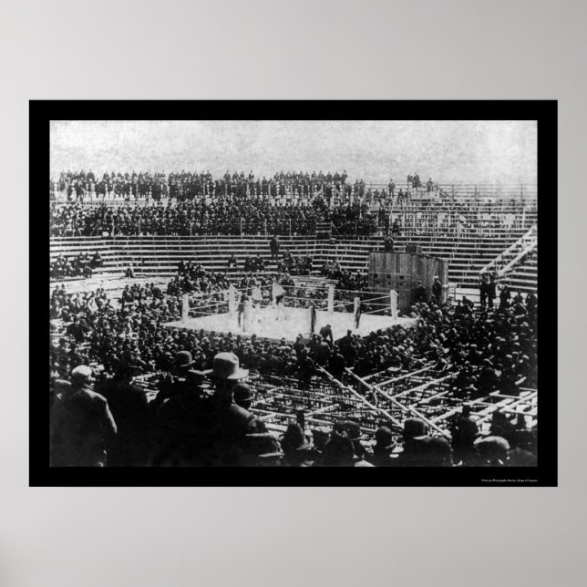 Corbett vs. Fitzsimmons Boxing Match 1897 Poster (Framsidan)