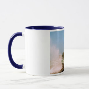Corbiere fyr i en vinterstorm mugg