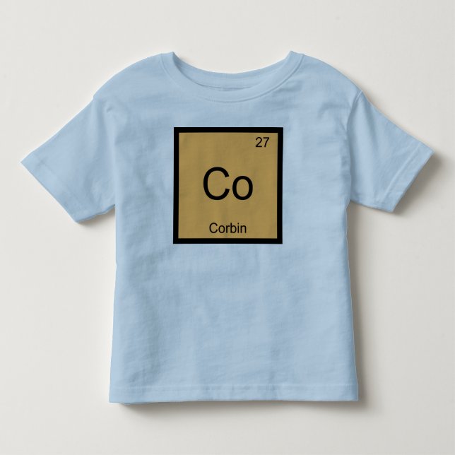 Corbin Namn Kemi Element Periodiska Systemet T Shirt (Framsida)