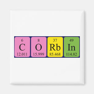 Corbin Periodisk bord namn magnet