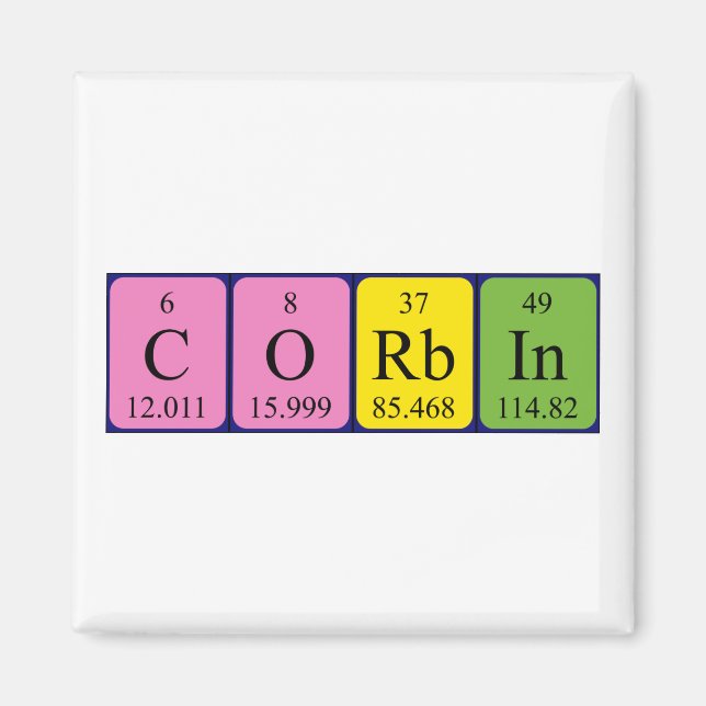 Corbin Periodisk bord namn magnet (Framsidan)