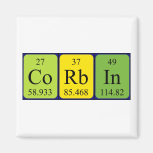 Corbin Periodisk bord namn magnet