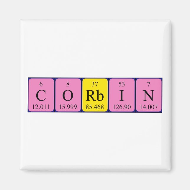 Corbin Periodisk bord namn magnet (Framsidan)