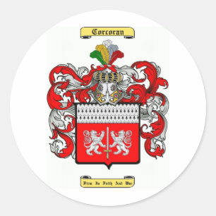 corcoran runt klistermärke