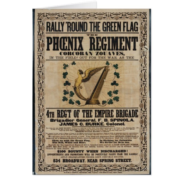 Corcoran Zouaves Hälsningskort (Framsidan)