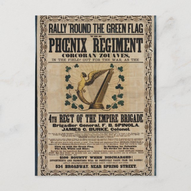 Corcoran Zouaves Vykort (Framsida)