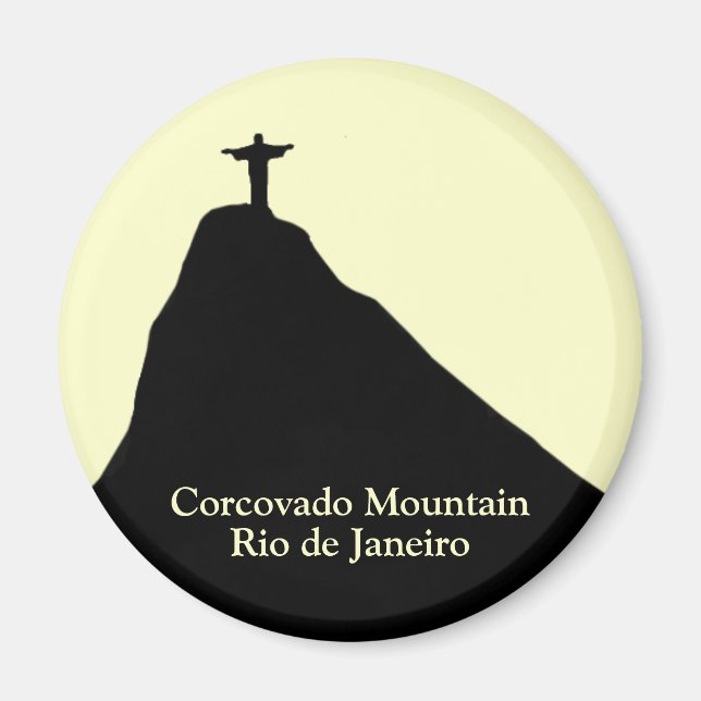Corcovado-berget . Rio de Janeiro Magnet (Framsidan)