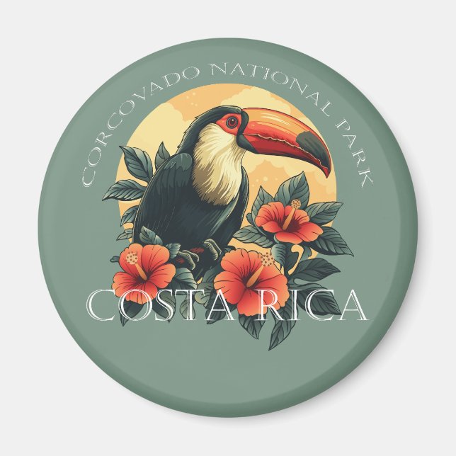 Corcovado Costa Rica Toucan Magnet (Framsidan)