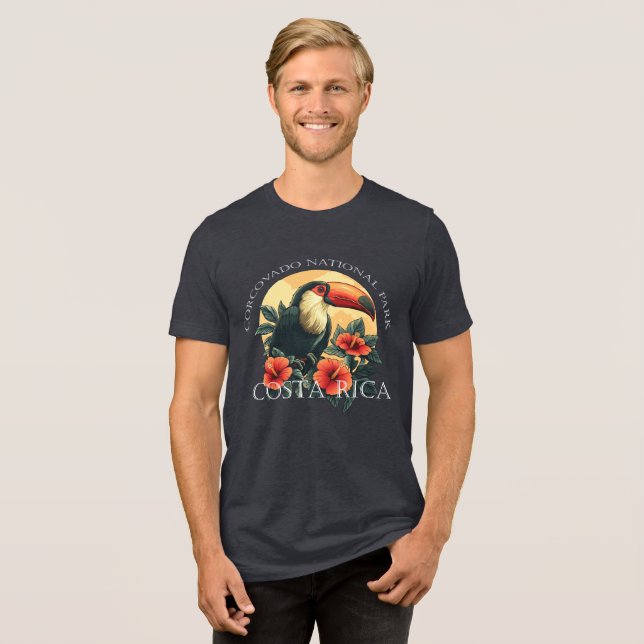 Corcovado Costa Rica Toucan T Shirt (Framsida Full)