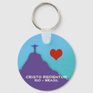 Corcovado, kärlek Rio-Brasil Nyckelring