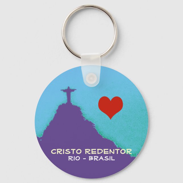 Corcovado, kärlek Rio-Brasil Nyckelring (Framsida)