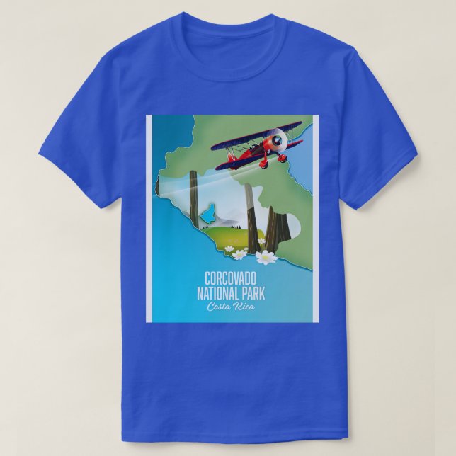 Corcovado nationalpark Costa Rica karta T Shirt (Design framsida)