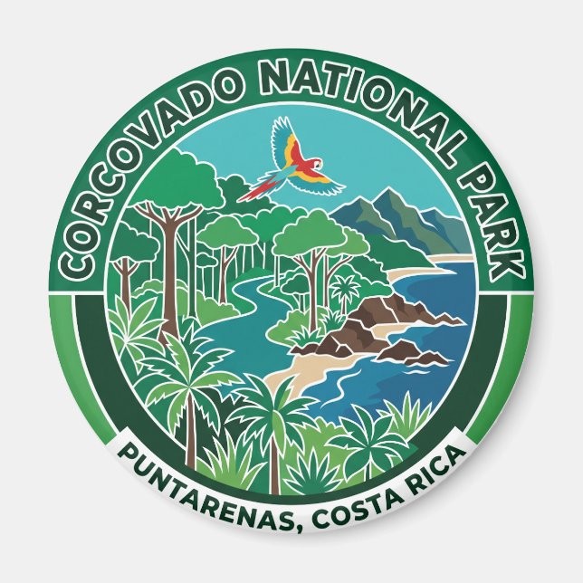 Corcovado nationalpark Costa Rica Magnet (Framsidan)
