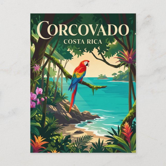 Corcovado nationalpark Costa Rica Vykort (Framsida)