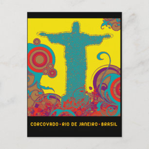 Corcovado Pop Stil Vykort