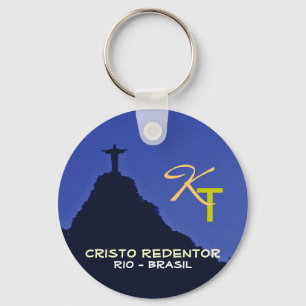 Corcovado, Rio, Brasil add initialer Nyckelring