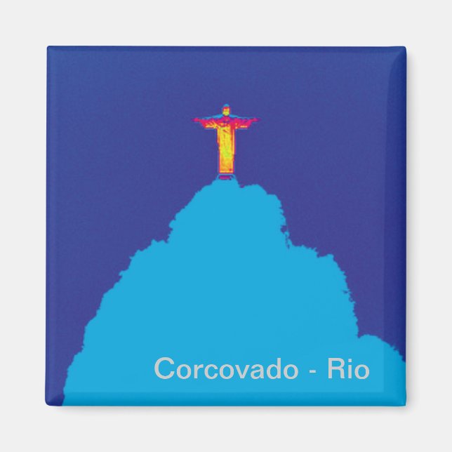 Corcovado Rio Brasil Magnet (Framsidan)