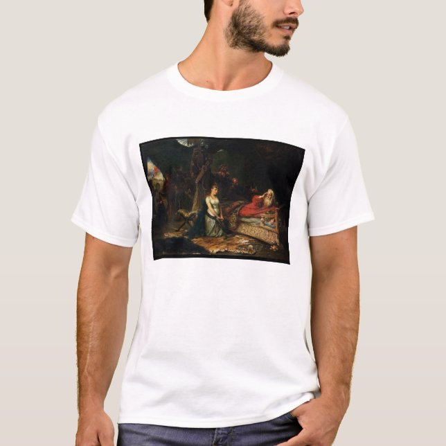 Cordelia och kung Lear (olja på kanfas) T-shirt (Framsida)